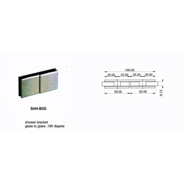 Soporte de cristal del hardware de los muebles del acero inoxidable Shh-805